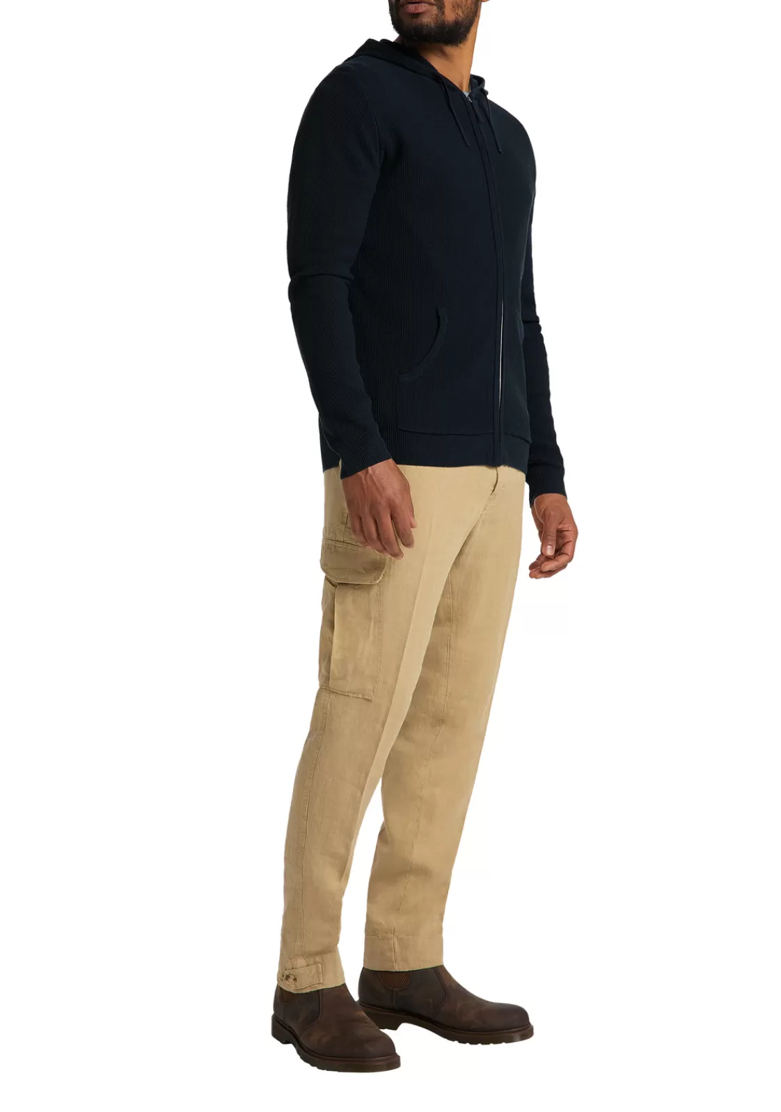 Men Club of Gents Fine Knit Zip Jacket Cg Blane