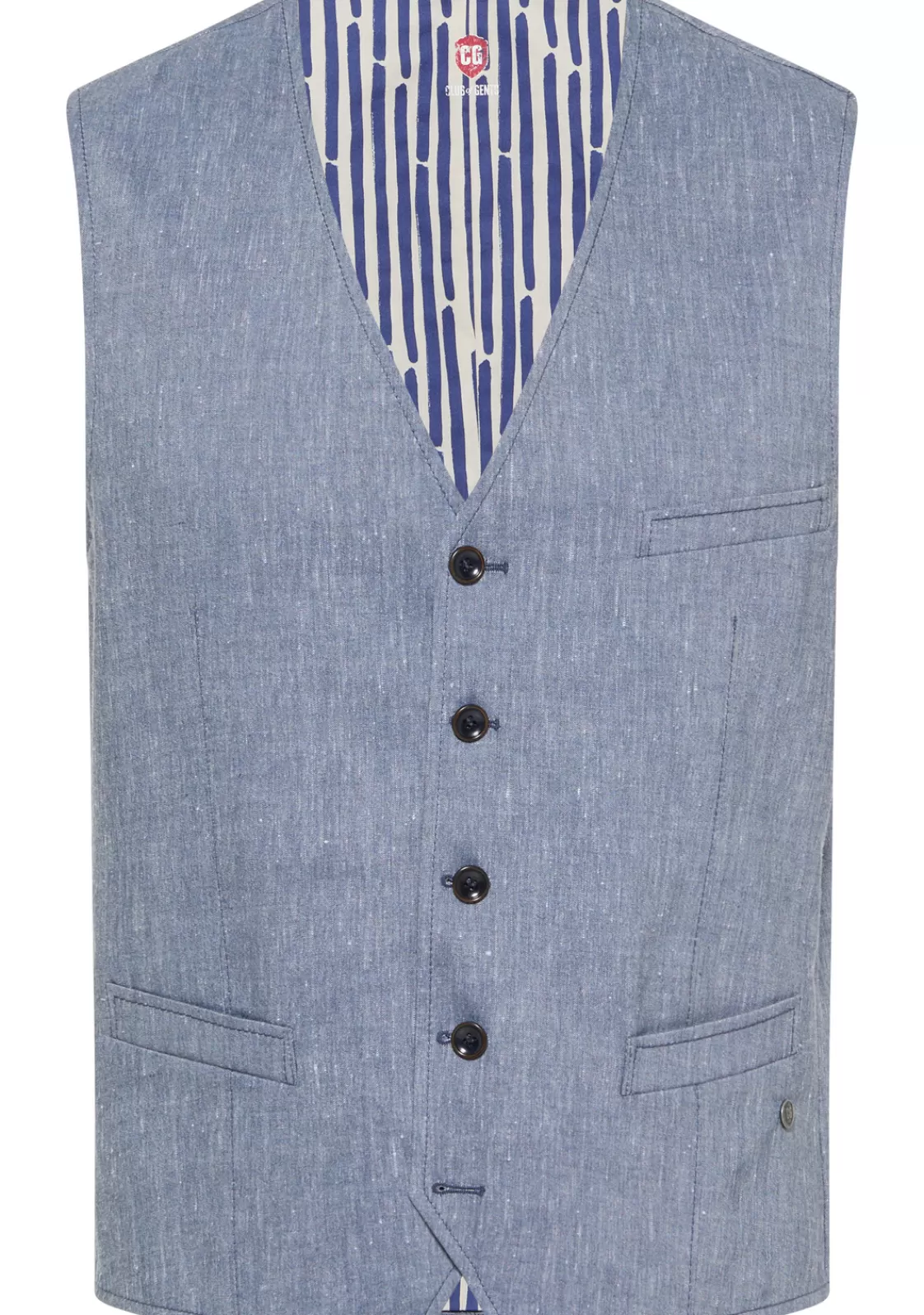 Men Club of Gents Linen Mix Waistcoat Cg Morley