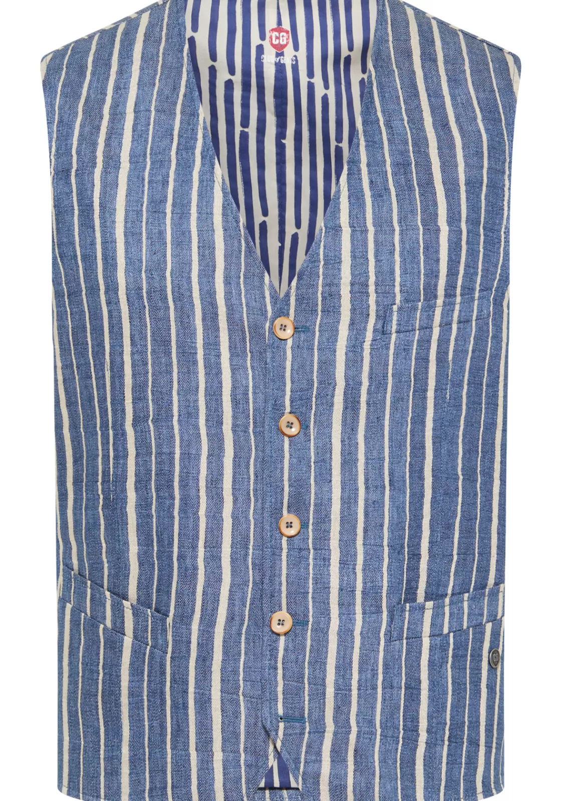 Men Club of Gents Linen Mix Waistcoat Cg Morley